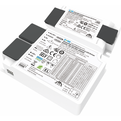 22W Constant Current multi driver 225-600mA, Fv:6-42Vdc, dip switch, Dali and Push Dim